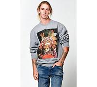 LRG Men's Research Collection Lion Chief Crewneck Sweatshirt - Gray - XXL
