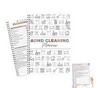 lrgnixs ADHD Cleaning Planner,ADHD Planner And Cleaning Schedule,Household Daily Weekly Monthly Planner Checklist Management,Editable Chore Chart Diy Home Improvement