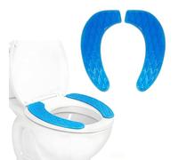 lrgnixs Gel Toilet Seat Cushion,Self-Adhesive Soft Padded Toilet Seat,Washable Toilet Seat Covers Cushion for Toilets & Commode Chair,Padded Raised Cushion Toilet for Elderly Seniors (Blue)
