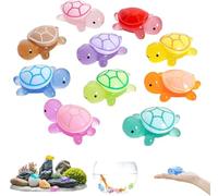 lrgnixs Mini Turtles,10 Pcs Luminous Resin Turtles Sea Animals Toys For Decor,Multicolor Turtle Toy Mini Resin Animals Figure,Tiny Turtles Figures for Home Garden Aquarium Dollhouse Decor