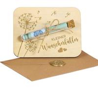 lrgnixs Money Envelopes,Wooden Money Wallets for Cash Gifts,Dandelion Gift Envelopes with Envelopes Test Tubes Twine, Greeting Cards for Handmade Invitations,Letters,Wedding,Birthday