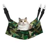 LRHCNZDCP Abstract Camouflage Print Cat Hammock Bed, Soft Double-Layered Hanging Pet Bed for Small Pet, L