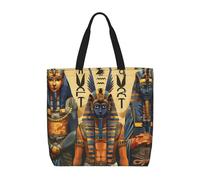 LRHCNZDCP Ancient Egypt Tribe Series Print Reusable Shopper Tote for Women Waterproof Shoulder Bag Lightweight Grocery Bag for Shopping, Travel & Daily Use Gift
