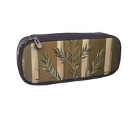 LRHCNZDCP Antique Building with Roman Olive Branch and Greek Printed Pencil Case Holder Large Capacity Leather Pen Pencil Pouch Box Organizer for School Office College Adult Boys Girls