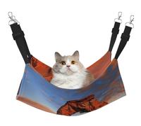 LRHCNZDCP Arches National Park Print Cat Hammock Bed, Soft Double-Layered Hanging Pet Bed for Small Pet, L