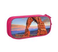 LRHCNZDCP Arches National Park Printed Pencil Case Pouch Cute Pencil Pen Case Pencil Box Pen Bag for School Office, Pink