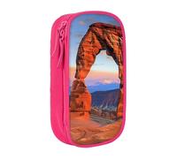 LRHCNZDCP Arches National Park Printed Pencil Case Pouch Pink, Cute Pencil Pen Case Pencil Box Pen Bag for School Office