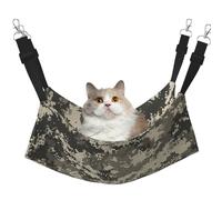 LRHCNZDCP Army Digital Camouflage Print Cat Hammock Bed, Soft Double-Layered Hanging Pet Bed for Small Pet, M