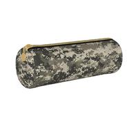LRHCNZDCP Army Digital Camouflage Printed Leather Pencil Case Round Zipper Cute Pencil Pouch Pencil Box for School & Office