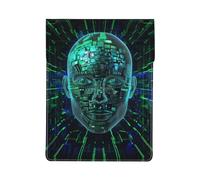 LRHCNZDCP Artificial Intelligence Brain Printed Laptop Case 13-Inch Leather Laptop Sleeve Computer Bag Cover for Travel, Work, Business