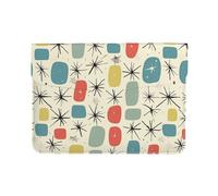 LRHCNZDCP Atomic Stars Retro Pattern Printed Laptop Sleeve 13-Inch Leather Laptop Case Computer Bag Cover for Travel, Work, Business