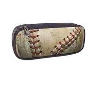 LRHCNZDCP Baseball 1 Printed Pencil Case Holder Large Capacity Leather Pen Pencil Pouch Box Organizer for School Office College Adult Boys Girls
