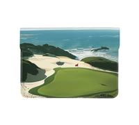 LRHCNZDCP Beach Golf Course Printed Laptop Sleeve 13-Inch Leather Laptop Case Computer Bag Cover for Travel, Work, Business