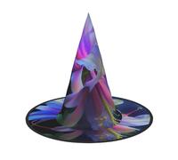 LRHCNZDCP Beautiful Flower Printed Halloween Witch Hat for Women Men Festive Parties Cosplay Halloween Accessories, 2 PCS