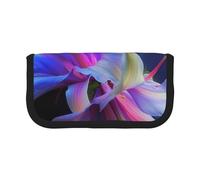 LRHCNZDCP Beautiful Flower Printed Pen Pencil Case Canvas Makeup Bag Gadget Pen Bag Pencil Box with Zipper