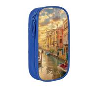 LRHCNZDCP Beautiful Venice Canal View Printed Pencil Case Pouch, Cute Pencil Pen Case Pencil Box Pen Bag for School Office,Blue