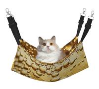 LRHCNZDCP Beer Bubble Print Cat Hammock Bed, Soft Double-Layered Hanging Pet Bed for Small Pet, L