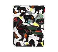 LRHCNZDCP Black Dogs Dachshund Dog Printed Laptop Case 13-Inch Leather Laptop Sleeve Computer Bag Cover for Travel, Work, Business