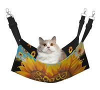 LRHCNZDCP Blessed to Be Called Nana Sunflower Print Cat Hammock Bed, Soft Double-Layered Hanging Pet Bed for Small Pet, L