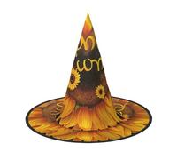 LRHCNZDCP Blessed to Be Called Nana Sunflower Printed Halloween Witch Hat for Women Men Festive Parties Cosplay Halloween Accessories, 3 PCS