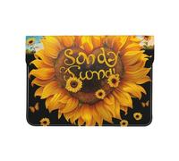 LRHCNZDCP Blessed to Be Called Nana Sunflower Printed Laptop Sleeve 13-Inch Leather Laptop Case Computer Bag Cover for Travel, Work, Business