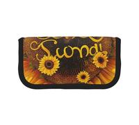 LRHCNZDCP Blessed to Be Called Nana Sunflower Printed Pen Pencil Case Canvas Makeup Bag Gadget Pen Bag Pencil Box with Zipper