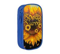 LRHCNZDCP Blessed to Be Called Nana Sunflower Printed Pencil Case Pouch Blue, Cute Pencil Pen Case Pencil Box Pen Bag for School Office