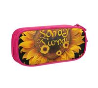 LRHCNZDCP Blessed to Be Called Nana Sunflower Printed Pencil Case Pouch Cute Pencil Pen Case Pencil Box Pen Bag for School Office, Pink