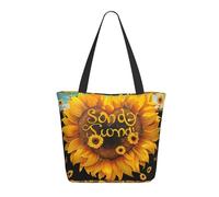LRHCNZDCP Blessed to Be Called Nana Sunflower Printed Shopping Bag Tote Bag Large Shoulder Bag Lightweight Handbag Women Laptop Bags for Work Travel Shopping