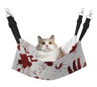 LRHCNZDCP Bloody Handprints Print Cat Hammock Bed, Soft Double-Layered Hanging Pet Bed for Small Pet, L