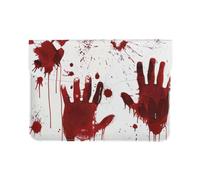 LRHCNZDCP Bloody Handprints Printed Laptop Sleeve 13-Inch Leather Laptop Case Computer Bag Cover for Travel, Work, Business