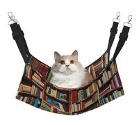 LRHCNZDCP books bookshelf Print Cat Hammock Bed, Soft Double-Layered Hanging Pet Bed for Small Pet, M