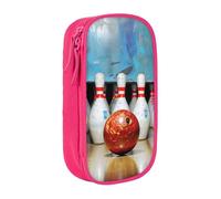 LRHCNZDCP Bowling Printed Pencil Case Pouch Pink, Cute Pencil Pen Case Pencil Box Pen Bag for School Office