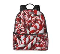 LRHCNZDCP Candy Canes Printed School Bag Bookbag Laptop Backpack Stylish Lightweight Backpack Travel Backpack for Kids Boys Girls