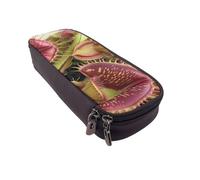 LRHCNZDCP Carnivorous Plant Printed Pencil Case Holder Leather Cute Pen Pencil Pouch School Office College Pencil Box Organizer for Adult Boys Girls