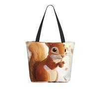 LRHCNZDCP cartoon squirrel print Printed Shopping Bag Tote Bag Large Shoulder Bag Lightweight Handbag Women Laptop Bags for Work Travel Shopping