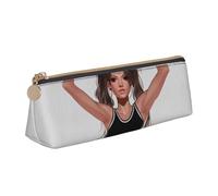 LRHCNZDCP Cheerleader Printed Leather Pencil Case Triangle Zipper Cute Pencil Pouch Pencil Box for School & Office