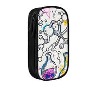 LRHCNZDCP Chemistry Print Printed Pencil Case Pouch Black, Cute Pencil Pen Case Pencil Box Pen Bag for School Office