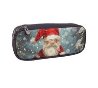LRHCNZDCP Christmas Traditional Gnome 1 Printed Pencil Case Holder Large Capacity Leather Pen Pencil Pouch Box Organizer for School Office College Adult Boys Girls