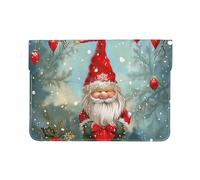 LRHCNZDCP Christmas Traditional Gnome Printed Laptop Sleeve 13-Inch Leather Laptop Case Computer Bag Cover for Travel, Work, Business