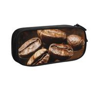 LRHCNZDCP Coffee Beans Printed Pencil Case Pouch Cute Pencil Pen Case Pencil Box Pen Bag for School Office, Black