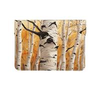 LRHCNZDCP Colorful Birch Tree Printed Laptop Sleeve 13-Inch Leather Laptop Case Computer Bag Cover for Travel, Work, Business