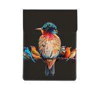 LRHCNZDCP Colorful Bird 1 Printed Laptop Case 13-Inch Leather Laptop Sleeve Computer Bag Cover for Travel, Work, Business