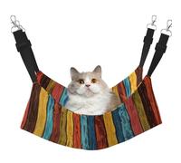 LRHCNZDCP Colorful Stripes Print Cat Hammock Bed, Soft Double-Layered Hanging Pet Bed for Small Pet, L