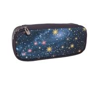 LRHCNZDCP Constellation Star Clusters Galaxies Printed Pencil Case Holder Large Capacity Leather Pen Pencil Pouch Box Organizer for School Office College Adult Boys Girls