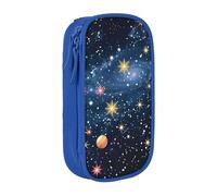 LRHCNZDCP Constellation Star Clusters Galaxies Printed Pencil Case Pouch, Cute Pencil Pen Case Pencil Box Pen Bag for School Office,Blue