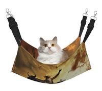 LRHCNZDCP cool bull riding Print Cat Hammock Bed, Soft Double-Layered Hanging Pet Bed for Small Pet, M