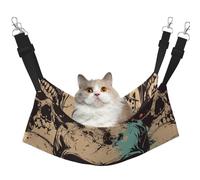 LRHCNZDCP Cool Retro Skull Graphics Print Cat Hammock Bed, Soft Double-Layered Hanging Pet Bed for Small Pet, L