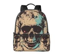 LRHCNZDCP Cool Retro Skull Graphics Printed School Bag Bookbag Laptop Backpack Stylish Lightweight Backpack Travel Backpack for Kids Boys Girls