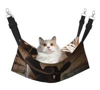 LRHCNZDCP Cowboy Black Hat Western Boots Print Cat Hammock Bed, Soft Double-Layered Hanging Pet Bed for Small Pet, L